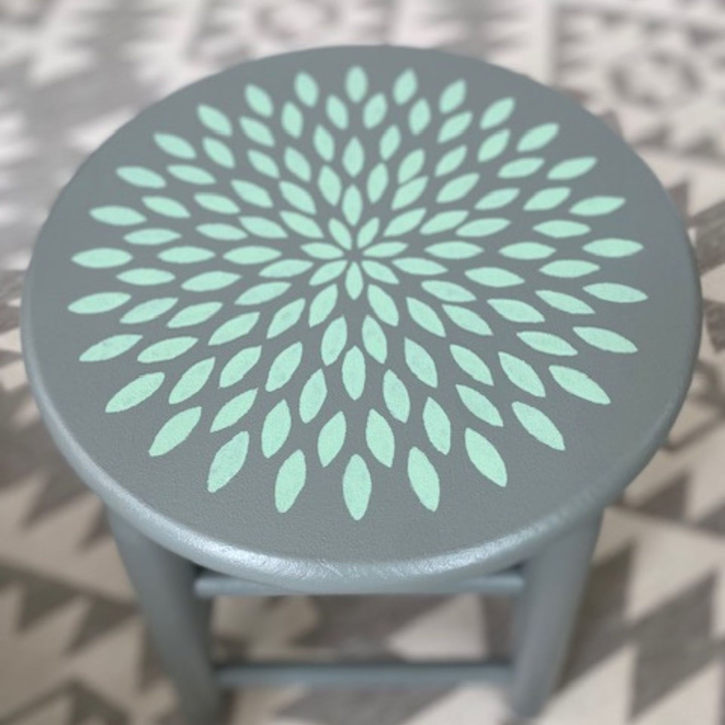 Mandala Flower Stool