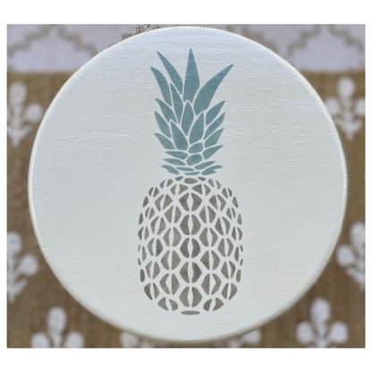 Aloha! Gray-Blue Pineapple Stool