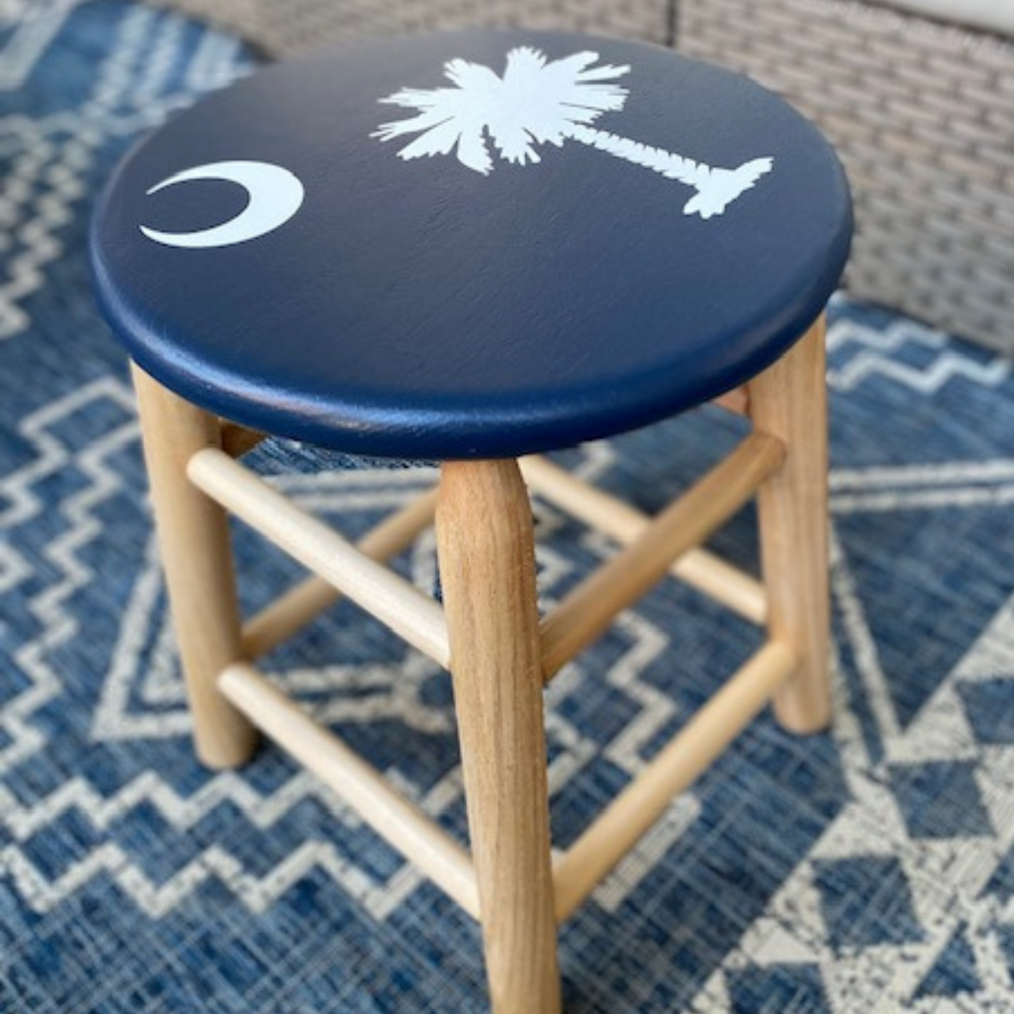 South Carolina Flag Stool